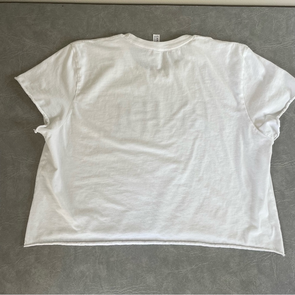 Final Markdown Bella Canvas White 'Bride' Short Sleeve Cropped Tee - Picture 3 of 6